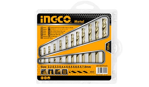 Ingco AKDB1125 12 Pcs Hss Twist Drill Bits Set
