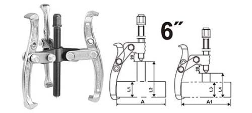 Ingco HGP08036 Three Jaws Puller