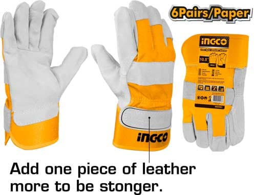 Ingco HGVC01 Leather Gloves