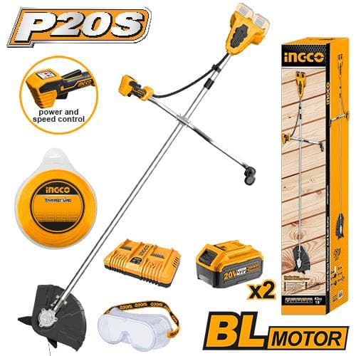 Ingco CSTLI202522 Cordless String Trimmer And Brush Cutter