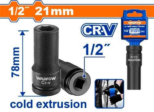Wadfow WMS3221 1/2" Deep Impact Socket
