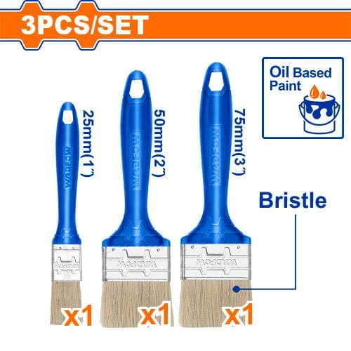 Wadfow WPB1931 3 Pcs Paint Brush Set