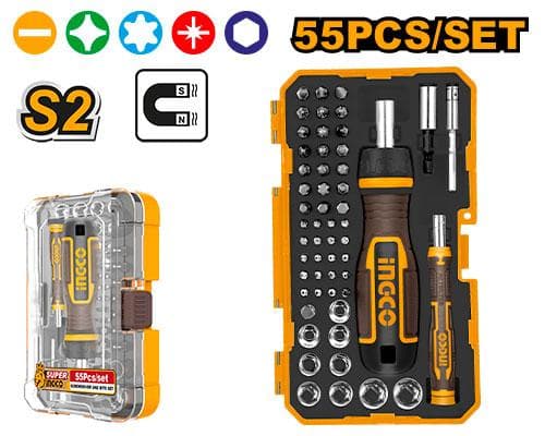 Ingco HKSDB0558 55 Pcs Screwdriver Bits Set