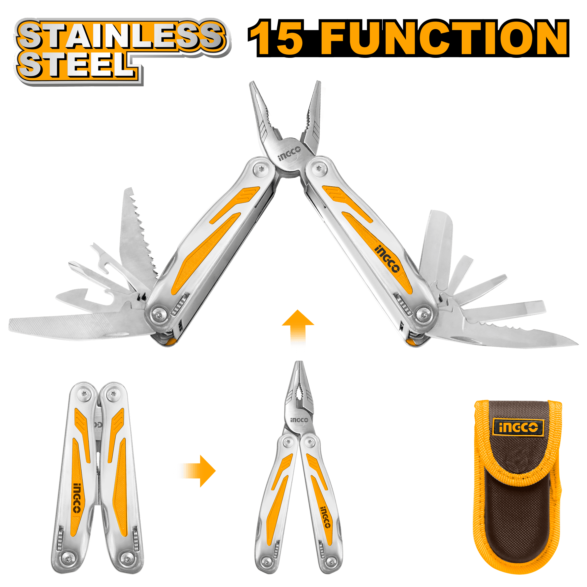 Ingco HFMFT0115 Foldable Multi-function Tool