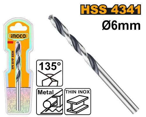 Ingco DBT1200604 4341 Hss Drill Bit