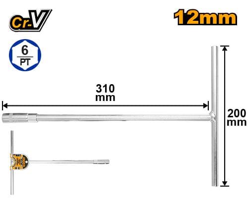Ingco HTSW1208 T-handle Socket Wrench