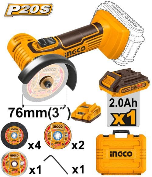 Ingco CAGLI76012 Cordless Mini Cut-off Tool