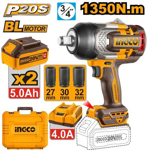 Ingco CIWLI20135 Cordless Impact Wrench