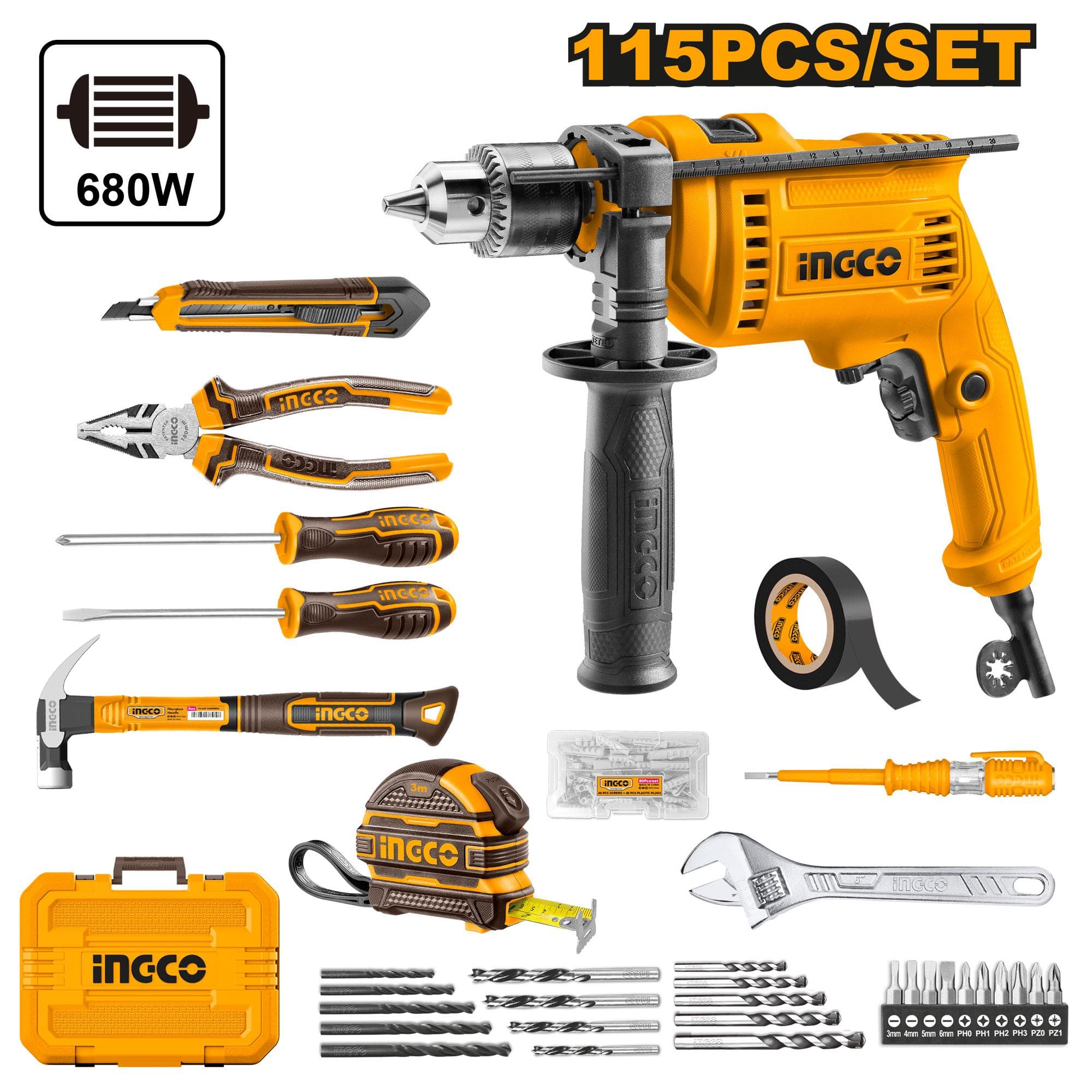 Ingco HKTHP11151 115 Pcs Tools Set