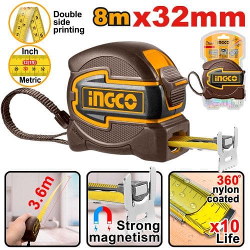 Ingco HSMT80832 Steel Measuring Tape