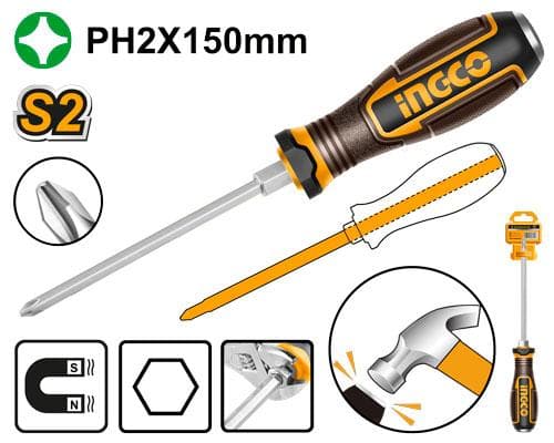Ingco HGTPH2150 Phillips Go-through Screwdriver