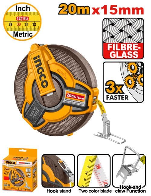 Ingco HFMT1820 Fibreglass Measuring Tape