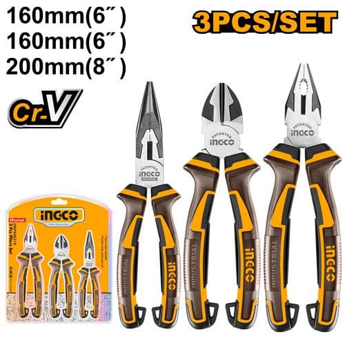 Ingco HKPS28318 3 Pcs Pliers Set