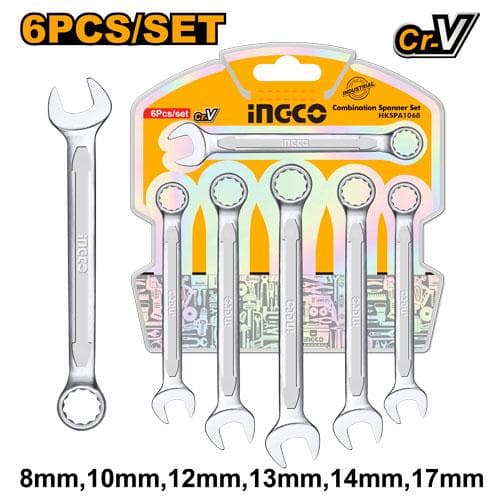 Ingco HKSPA1068 8pcs Combination Spanner Set