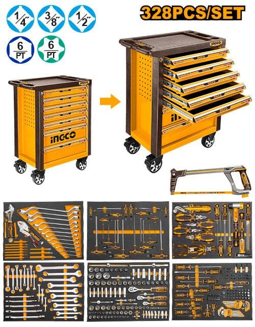 Ingco HTCS273281 328 Pcs Tool Chest Set