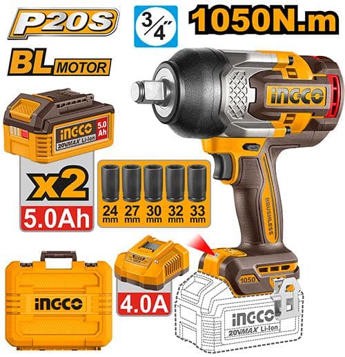 Ingco CIWLI20105 Cordless Impact Wrench