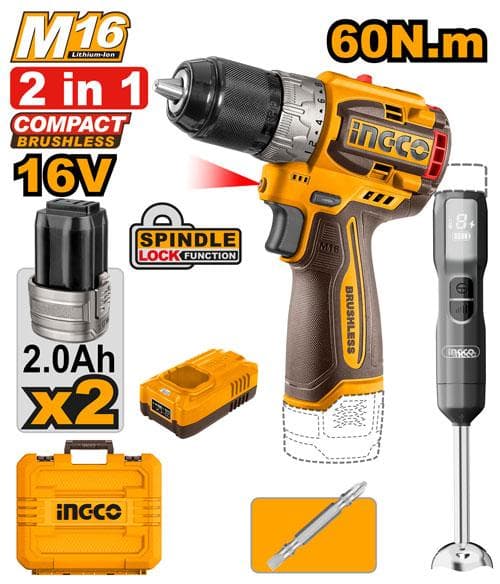 Ingco CKLI1628 Cordless 2 Pcs Combo Kit