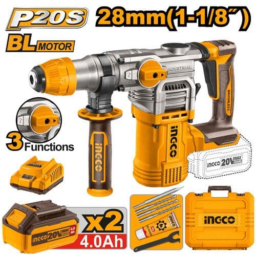 Ingco CRHLI202882 Cordless Rotary Hammer