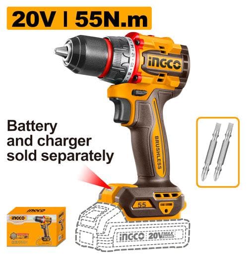 Ingco CDLI205581 Compact Brushless Cordless Drill
