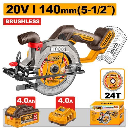 Ingco CSLI14023 Cordless Circular Saw