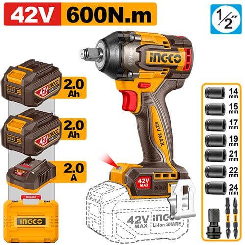 Ingco CIWLI42602 Cordless Impact Wrench