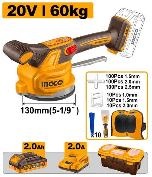 Ingco CTVLI20018 Cordless Tile Vibration Machine