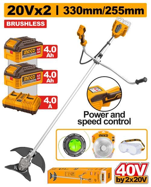 Ingco CSTLI202522 Cordless String Trimmer And Brush Cutter