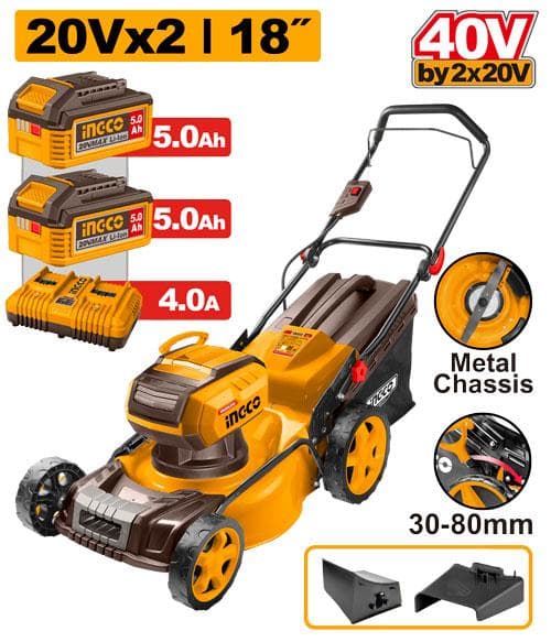 Ingco LMLI20186 Cordless Lawn Mower