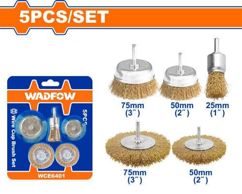 Wadfow WCE6401 5 Pcs Wire Brush Set